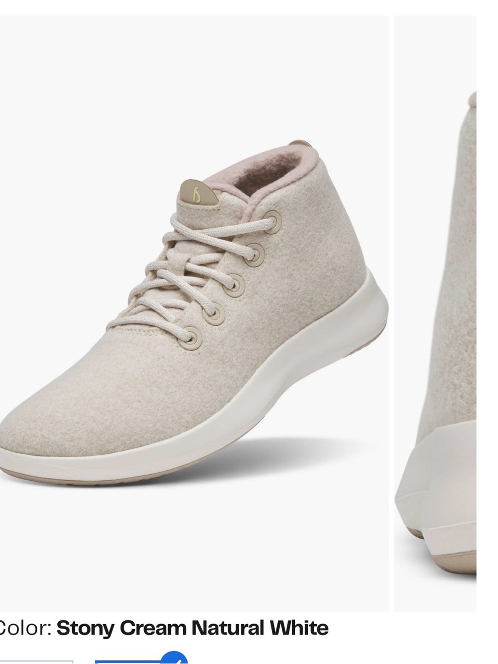 Wool-Blend Stony Cream Women's Lace-Up Sneaker Boot
